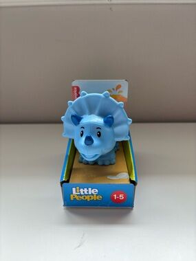 Little people blue triceratops dinosaur